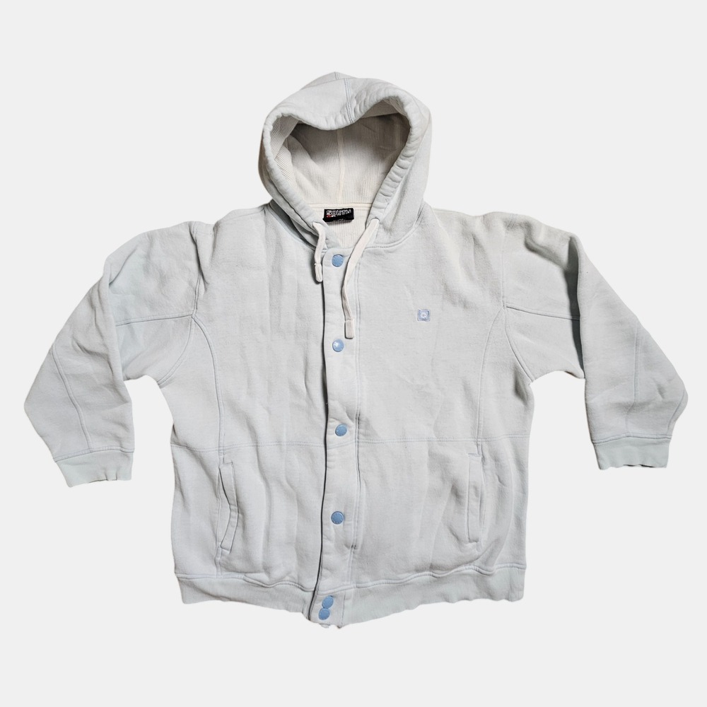 Vintage‎ SouthPole Hoodie Jacket Logo Button Snap Boys L Streetwear Skater Y2K